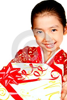 Child with gift