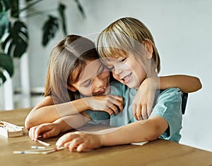 child girl boy childhood kid brother sister love family together fun happy joy happiness cute play playing board game