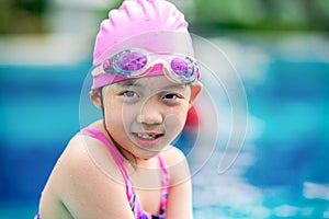 Child, Girl, with Fun at Swimming Pool