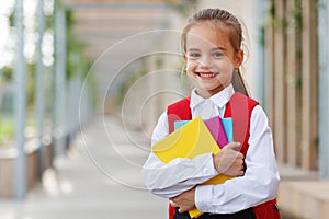 Child girl schoolgirl elementary school student