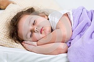 Child girl sleeping