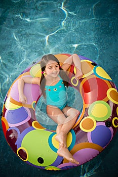 Child girl water inner tube