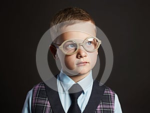Child in glasses. funny kid