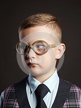 Child in glasses. little boy