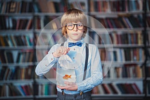 Child with goldfish