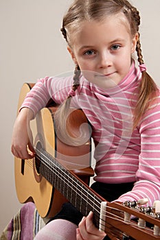 Child with guitar