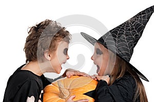 Child in halloween costume