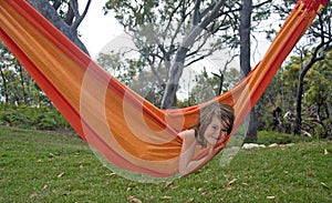 Child in hammock