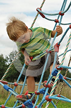 Child having fun on playground