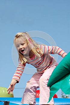 Child having great fun