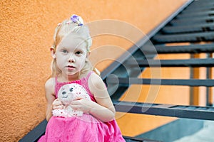 Child head with cochlear implant hearing aid. Hearing aid and medicine innovating technology and diversity Inclusion and