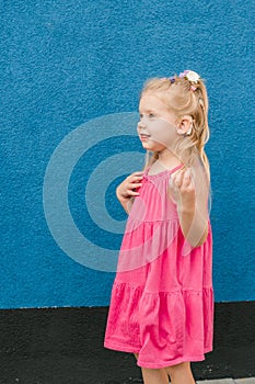 Child head with cochlear implant hearing aid. Hearing aid and medicine innovating technology and diversity Inclusion and