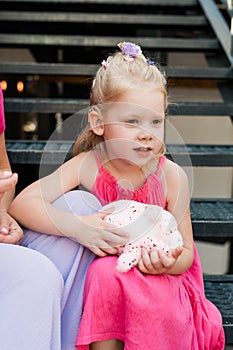 Child head with cochlear implant hearing aid. Hearing aid and medicine innovating technology and diversity Inclusion and