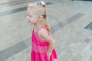 Child head with cochlear implant hearing aid. Hearing aid and medicine innovating technology and diversity Inclusion and