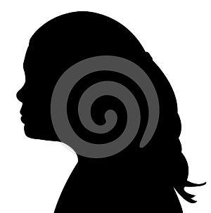 A child head silhouette vector