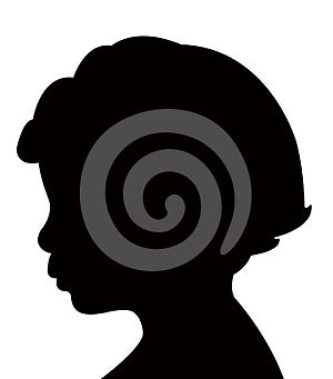 A child head silhouette vector