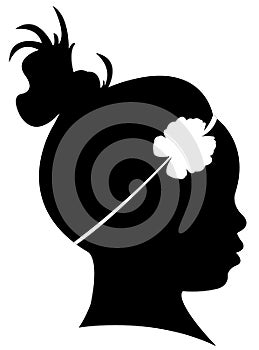 A child head silhouette vector
