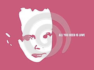 Child head silhouette vector