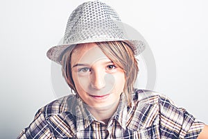 Child with hipster hat