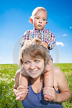 Child and his mother