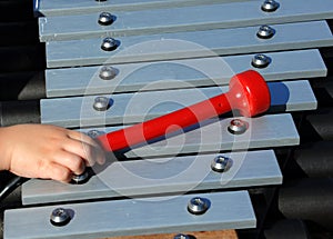 Metal Xylephone With Red Wand photo