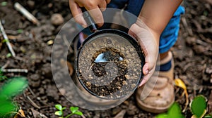 the child holds the earth in his hands