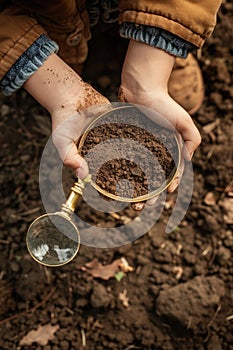 the child holds the earth in his hands