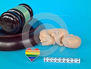 Child in homosexual family. Adoption or adoption or surrogate motherhood in samesex family