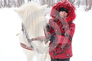 Child and horse