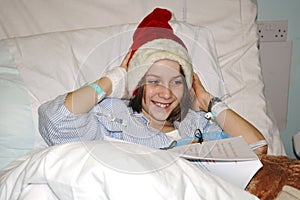 Child in hospital at christmas