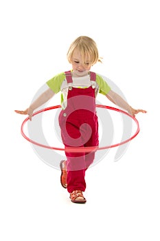 Child with hula hoop photo