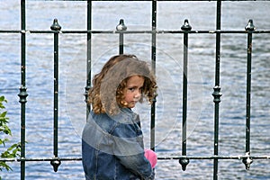 Child by the lake