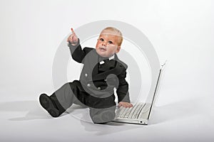 Child with laptop