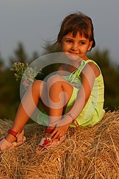 Child in a late summer afternoon