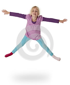 Child Leaping in Air
