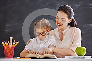 Child is learning to read