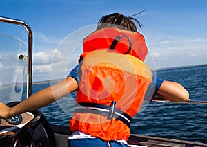 Child with life vest