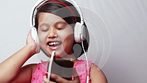 Child listening to music