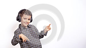 child listening to music