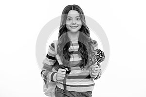 Child with lollipops candy. Stop eating sweets, sugar addiction. Teen dental care, sweet tooth.