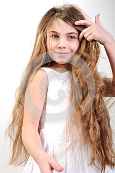 Child with long hair
