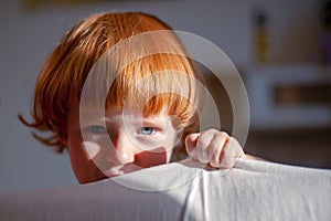 Child looking at the frame