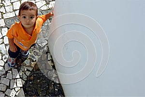 Child looking upward