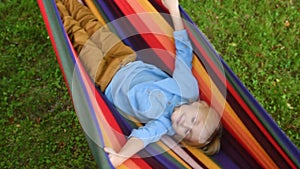 .Child loves playing or just lying in hammock.