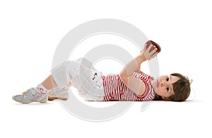 Child lying on the floor