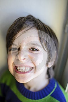 Child makes grimaces