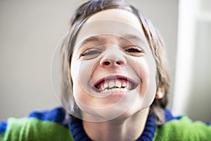 Child makes grimaces