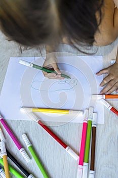 Child making a drawing