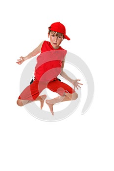 Child mid jump
