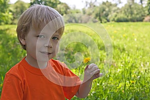 Child on the nature